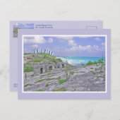 TULUM/ANCIENT MAYAN RUINS/CARIBISCH ZEE BRIEFKAART (Voorkant / Achterkant)