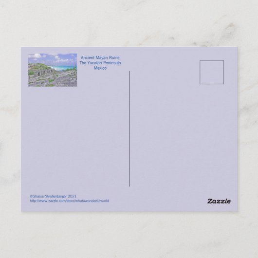 TULUM/ANCIENT MAYAN RUINS/CARIBISCH ZEE BRIEFKAART (Achterkant)