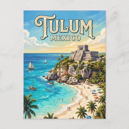 Tulum Archeologische Zone Mexico Briefkaart (Voorkant)