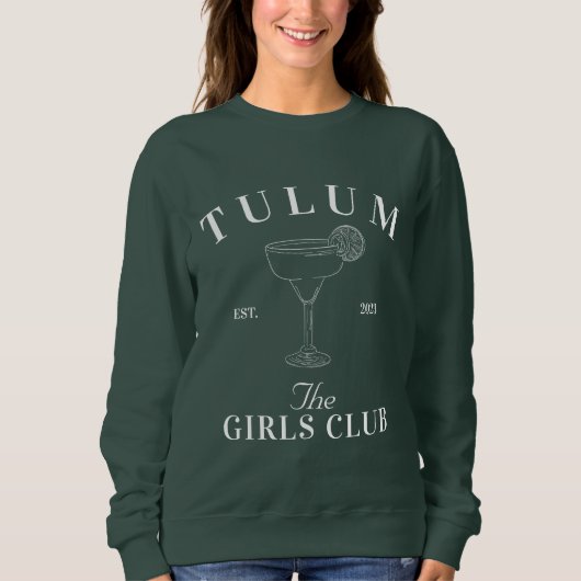 Tulum Bachelorette Meisjes Club Sweatshirt (Voorkant)