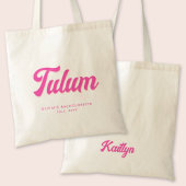 Tulum Bachelorette Party Gepersonaliseerde Canvas  Tote Bag