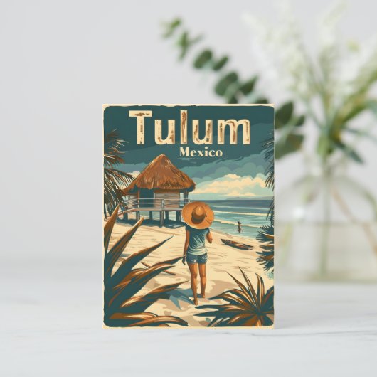 Tulum Beach Mexico Briefkaart (Staand voorkant)