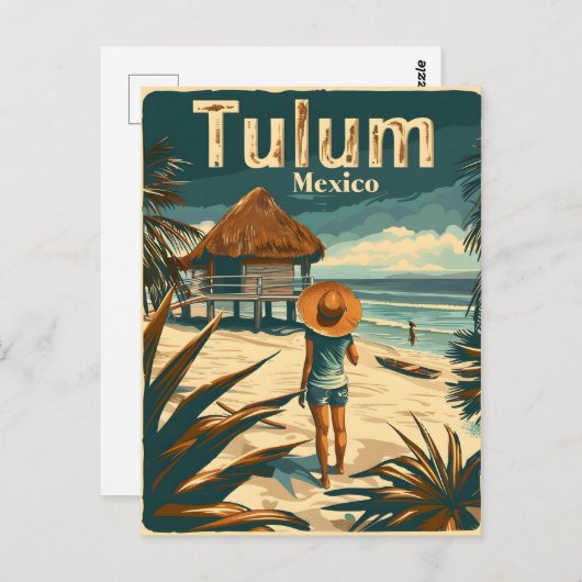 Tulum Beach Mexico Briefkaart (Voorkant / Achterkant)