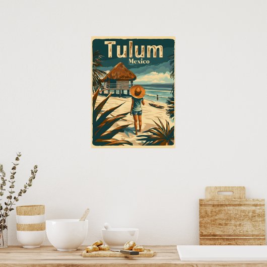 Tulum Beach Mexico Poster (Keuken)
