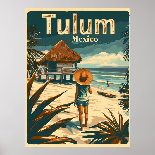 Tulum Beach Mexico Poster (Voorkant)