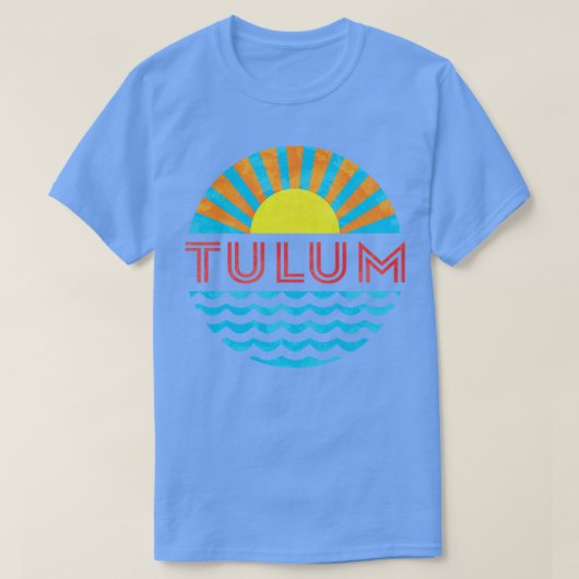 Tulum Beach zon en golven T-shirt (Design voorkant)