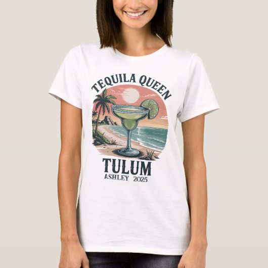 Tulum Bride Bachelorette Shirt (aangepaste naam ja (Voorkant)