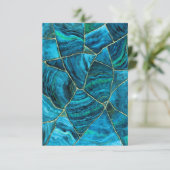 Tulum cenote turquoise marmer bedankkaart (Staand voorkant)