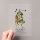 Tulum Leopard Bachelorette weekend Acryl Uitnodigingen (Insitu (Draagbaar))