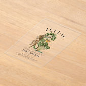 Tulum Leopard Bachelorette weekend Acryl Uitnodigingen (Laagn)