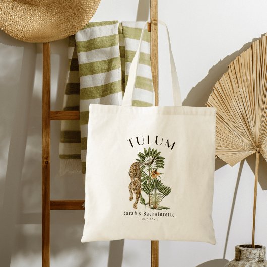 Tulum Leopard Bachelorette Weekend Welkom Tote Bag
