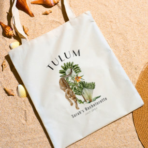Tulum Leopard Bachelorette Weekend Welkom Tote Bag