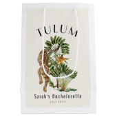 Tulum Leopard tropisch vrijgezellenweekend Medium Cadeauzakje (Achterkant)
