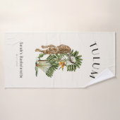 Tulum Luipaard Tropisch Meisjesuitje Weekend Badhanddoek (Badhanddoek)