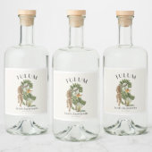 Tulum Luipaard Tropisch Meisjesuitje Weekend Likeurfles Etiket (Flessen)