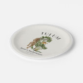 Tulum Luipaard Tropisch Meisjesuitje Weekend Papieren Bordje (Gekanteld)