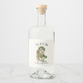 Tulum Luipaard Tropisch Meisjesuitstapje Weekend Likeurfles Etiket (Voorkant)