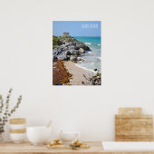 Tulum Mayan Ruïnes Mexico Reis Souvenir Poster (Keuken)