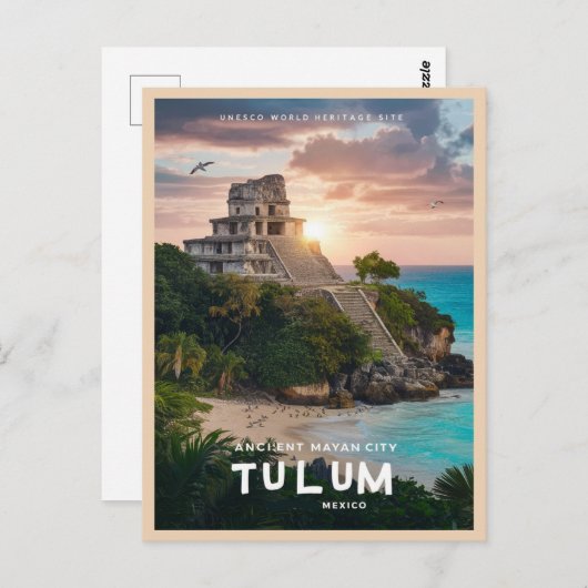 Tulum Mayan Ruins Briefkaart (Voorkant / Achterkant)
