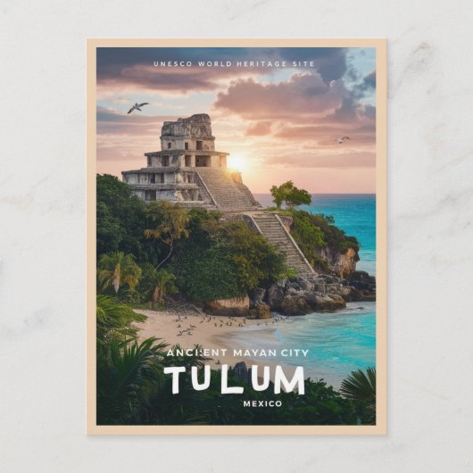 Tulum Mayan Ruins Briefkaart (Voorkant)