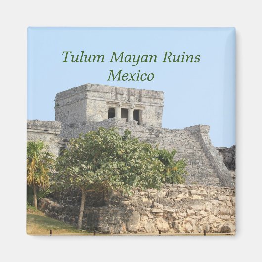 Tulum Mayan Ruins, Mexico Travel Magnet (Voorkant)