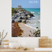 Tulum Mayan Ruins Mexico Travel Souvenir Poster (Keuken)