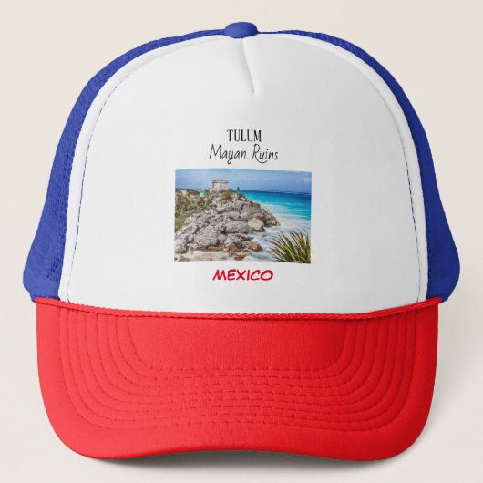 Tulum Mayan Ruins Mexico Trucker Hat Pet (Voorkant)