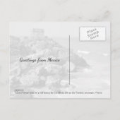 Tulum Mayan Ruins Scene Mexico Travel Souvenir Briefkaart (Achterkant)