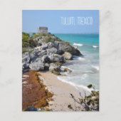 Tulum Mayan Ruins Scene Mexico Travel Souvenir Briefkaart (Voorkant)