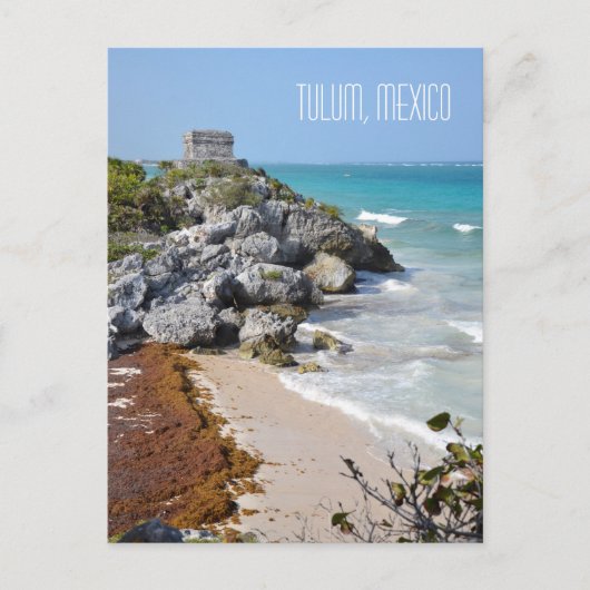 Tulum Mayan Ruins Scene Mexico Travel Souvenir Briefkaart (Voorkant)