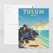 Tulum Mexico Aquarel Briefkaart (Voorkant / Achterkant)
