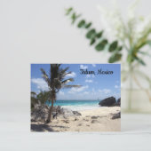 Tulum, Mexico - Beach - Palm Trees Briefkaart (Staand voorkant)