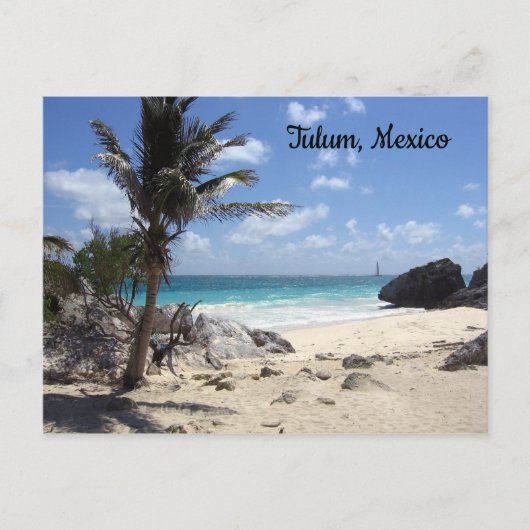 Tulum, Mexico - Beach - Palm Trees Briefkaart (Voorkant)