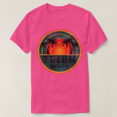 Tulum Mexico Beach  retro zonsondergang T-shirt (Design voorkant)