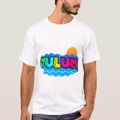 Tulum Mexico Beach Sunset T-shirt (Voorkant)