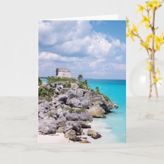 Tulum, Mexico Card Kaart (Gele Bloem)