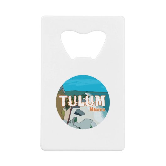 Tulum Mexico Great Gift Idea Creditkaart Flessenopener (Voorkant)