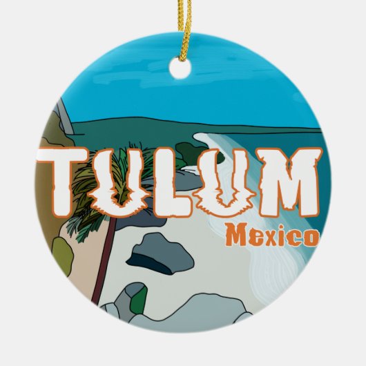 Tulum Mexico Great Gift Idea Keramisch Ornament (Voorkant)