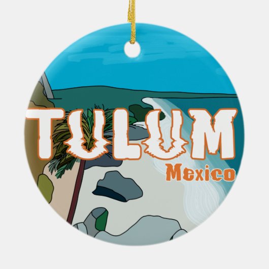 Tulum Mexico Great Gift Idea Keramisch Ornament (Achterkant)