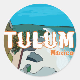 Tulum Mexico Great Gift Idea Ronde Sticker