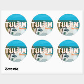 Tulum Mexico Great Gift Idea Ronde Sticker (Vel)