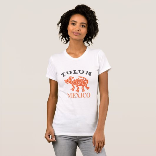 Tulum Mexico Inca Design, vrouwenkleding T-shirt (Voorkant volledig)