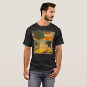 Tulum Mexico Kijk Palm Tree Sunset Tropica T-shirt (Voorkant volledig)