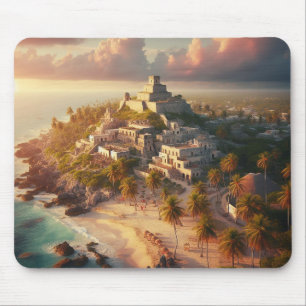 Tulum Mexico Landschap Vintage Reizen Muismat