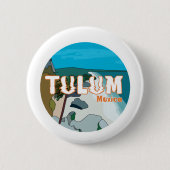 Tulum Mexico Leuk Cadeau Idee Ronde Button 5,7 Cm (Voorkant)