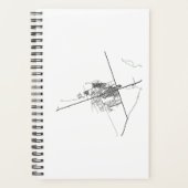 Tulum Mexico Map Black Line Modern Planner (Voorkant)