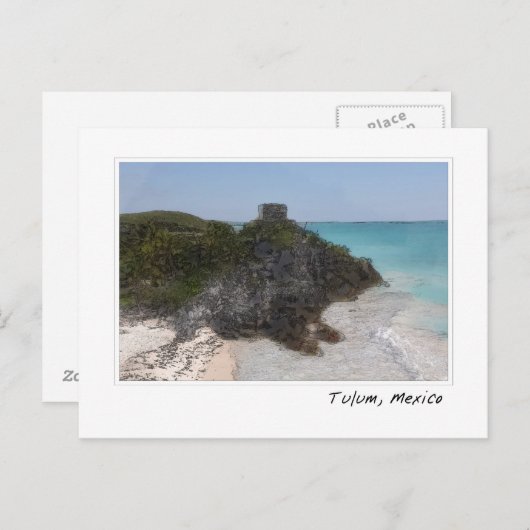 Tulum Mexico Maya Ruïne Oceaan Briefkaart (Voorkant / Achterkant)