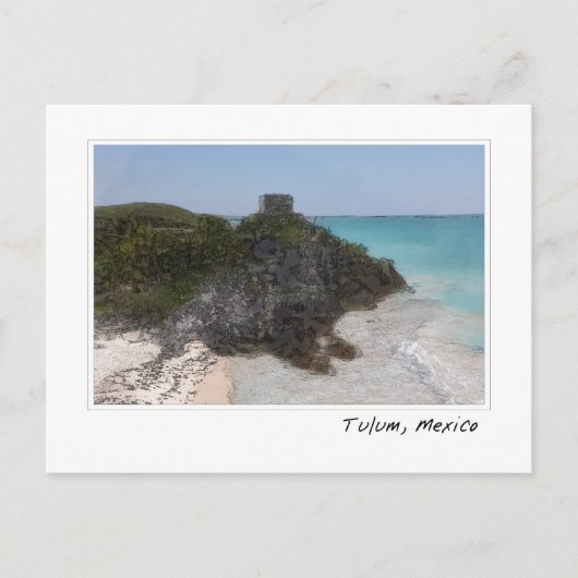 Tulum Mexico Maya Ruïne Oceaan Briefkaart (Voorkant)