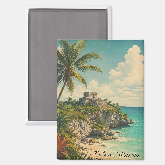 Tulum Mexico Oudheid Magneet (Voorkant / Achterkant)