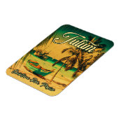 Tulum Mexico Palm Tree Vintage Travel Souvenir Magneet (Linkerzijde)